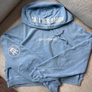 CALL HER DADDY CROPPED HOODIE
